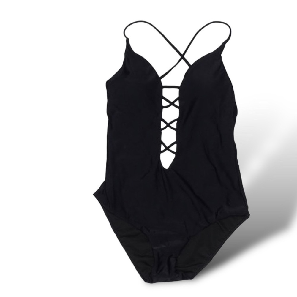 BECCA by Rebecca Virtue Criss-Cross Front One-Piece Swimsuit